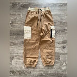 Nike Tan Cargo Pants with Cream Accents